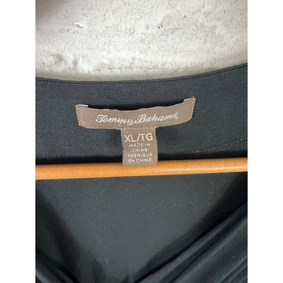 Tommy Bahama Women's V-Neck Faux Wrap Mini Dress Sleeveless Black Size XL - Picture 8 of 10